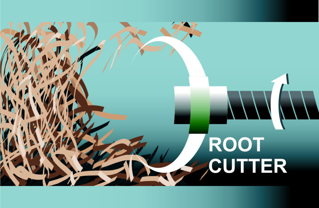 Root cutter system illustration